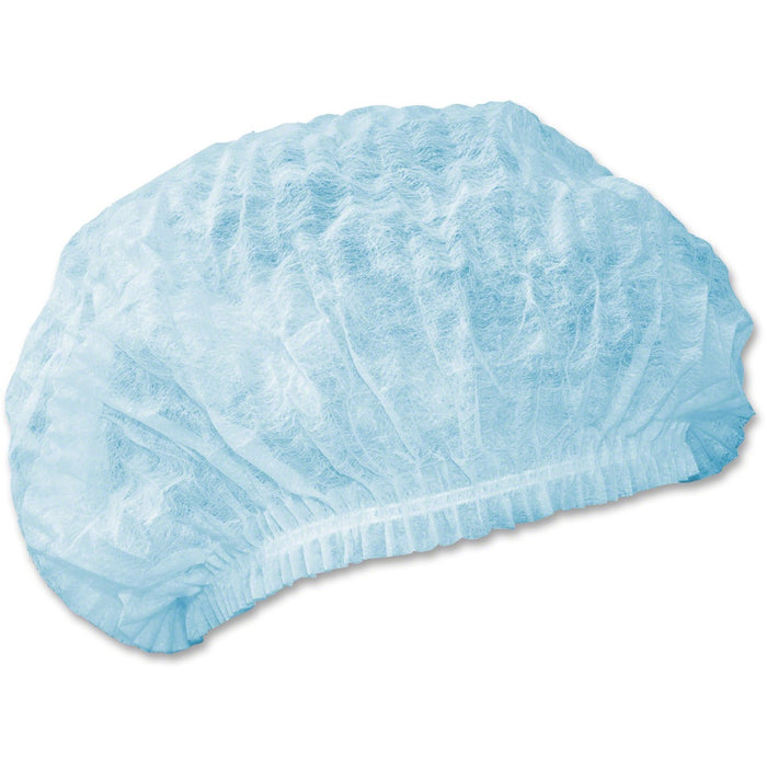 RONCO Hair Cap - Contaminant, Fluid Protection - Nonwoven, Polypropylene - Blue - Latex-free, Lightweight, Fluid Resistant, Breathable, Elastic Headband - 100 / Box