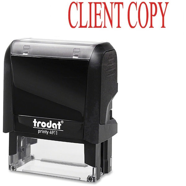Trodat Self-inking Client Copy Stamp - Message Stamp - CLIENT COPY - Red - 1 Each