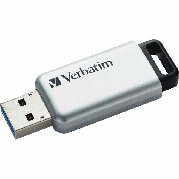 Verbatim Store 'n' Go Secure Pro USB 3.0 Drive - 32 GB - USB 3.0 - Silver - 256-bit AES - Lifetime Warranty - 1 Each - TAA Compliant