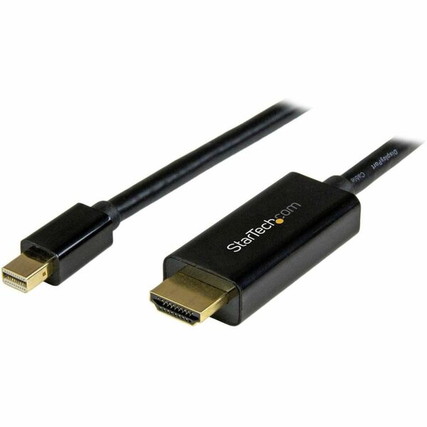 StarTech.com 6ft (2m) Mini DisplayPort to HDMI Cable, 4K 30Hz Video, Mini DP to HDMI Adapter/Converter Cable, mDP to HDMI Monitor/Display - Eliminate clutter by connecting your PC directly to an HDMI display with a 6ft cable - Mini DisplayPort to HDMI con