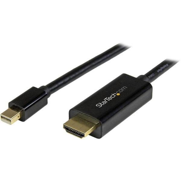 StarTech.com 6ft (2m) Mini DisplayPort to HDMI Cable, 4K 30Hz Video, Mini DP to HDMI Adapter/Converter Cable, mDP to HDMI Monitor/Display - Eliminate clutter by connecting your PC directly to an HDMI display with a 6ft cable - Mini DisplayPort to HDMI con