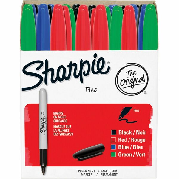 Sharpie Pen-style Permanent Marker - Fine Marker Point - Assorted Ink - Alcohol Based - 36 / Pack