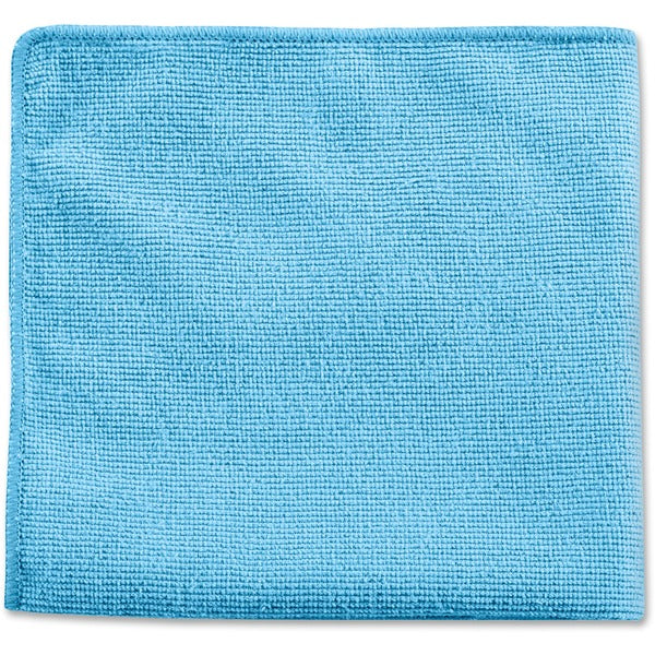 Rubbermaid Commercial Microfiber Cleaning Cloths, 12 x 12, Blue, 24/Pack - For Commercial - Cloth - 12" (304.80 mm) Length x 12" (304.80 mm) Width - 24 / Pack - Reusable, Durable, Bleach-safe, Launderable, Chemical Resistant - Blue