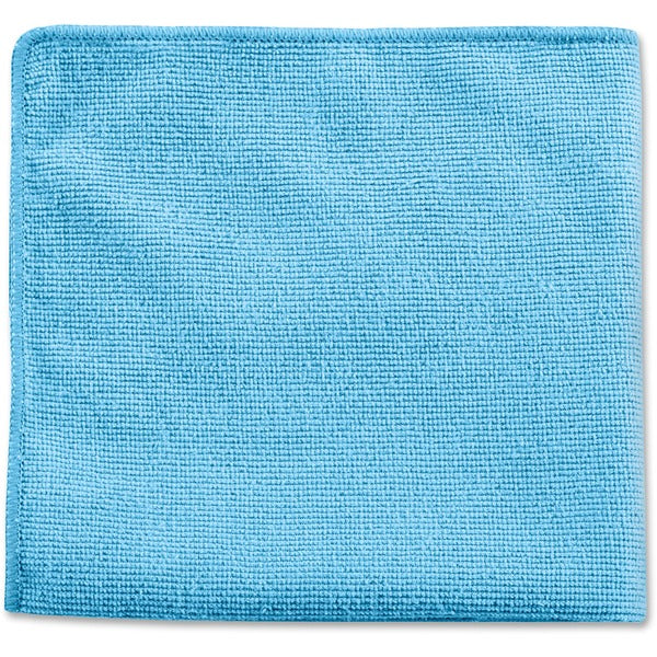 Rubbermaid Commercial Microfiber Cleaning Cloths, 12 x 12, Blue, 24/Pack - For Commercial - Cloth - 12" (304.80 mm) Length x 12" (304.80 mm) Width - Reusable, Durable, Bleach-safe, Launderable, Chemical Resistant - Blue - 24 / Pack