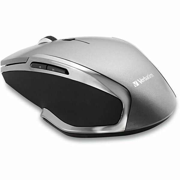 Verbatim Wireless Notebook 6-Button Deluxe Blue LED Mouse - Graphite - Blue LED/Optical - Wireless - Radio Frequency - Graphite - USB - Scroll Wheel - 6 Button(s) - 1