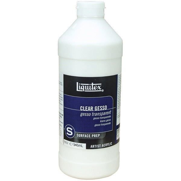 Liquitex Clear Gesso Surface Prep Medium, 32-oz - Painting - Clear - 1 Each