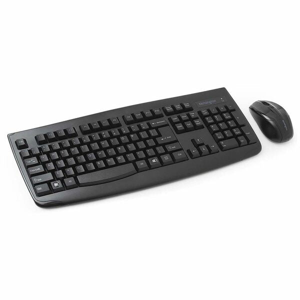 Kensington Pro Fit Wireless Desktop Set - USB Wireless Bluetooth - Black - USB Wireless Bluetooth - Laser - 1000 dpi - Scroll Wheel - QWERTY - Black - Symmetrical - AA, AAA - Compatible with Computer, Notebook - 1 Each