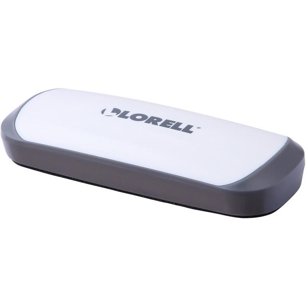 Lorell Rare Earth Magnet Board Eraser - Magnetic - Black, White - Plastic - 1 Each