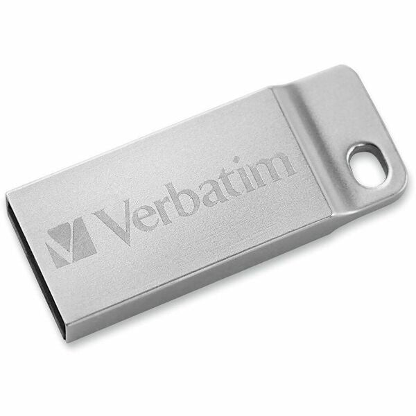 Verbatim 32GB Metal Executive USB Flash Drive - Silver - 32 GB - USB 2.0 - Silver - Lifetime Warranty - 1 Each