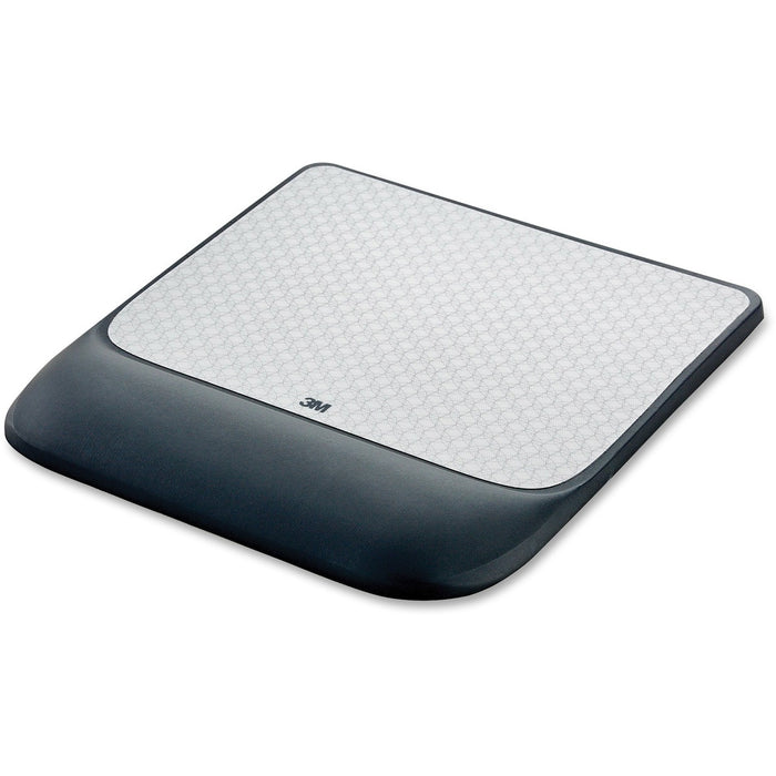 3M Precise Mouse Pad with Gel Wrist Rest - 0.70" (17.78 mm) Height x 8.50" (215.90 mm) Width x 9" (228.60 mm) Depth - Black - Gel - 1 Each