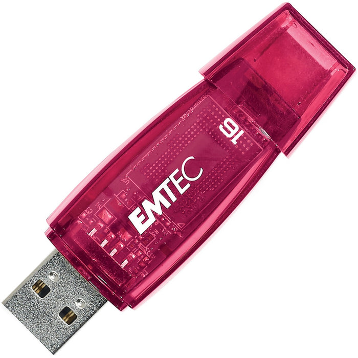 EMTEC 16GB C410 USB 2.0 Flash Drive - 16 GB - USB 2.0 - 15 MB/s Read Speed - 1 Each