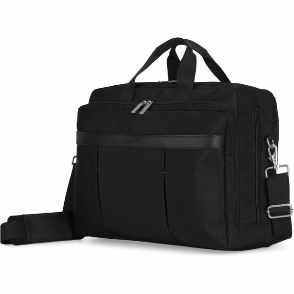 bugatti Executive Carrying Case (Briefcase) for 17" Notebook, File - Black - Damage Resistant - Handle, Shoulder Strap - 13" (330.20 mm) Height x 18" (457.20 mm) Width x 8" (203.20 mm) Depth - 1 Each