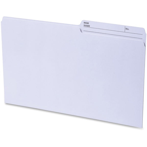 Continental 1/2 Tab Cut Legal Recycled Top Tab File Folder - 8 1/2" (215.90 mm) x 14" (355.60 mm) - Top Tab Location - Assorted Tab Position - Ivory - 100% Recycled - 100 / Box