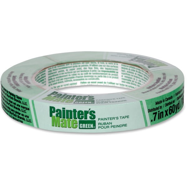 Painter's Mate Green Painter's Mate Green Tape - 60 yd (54.9 m) Length x 0.70" (17.8 mm) Width - Green - UV Resistant, Sunlight Resistant - For Indoor, Outdoor, Wall, Wood, Metal, Vinyl, Glass, Plastic, Drywall - 1 Each