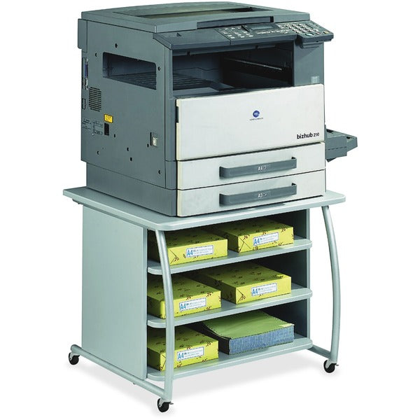 Heartwood Utility Cart - 198 lb (89811.29 g) Capacity - Steel - 27.6" (701.04 mm) Width x 23.6" (599.44 mm) Depth x 23.6" (599.44 mm) Height - Gray - 1 Each