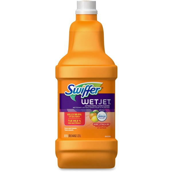 Swiffer WetJet Floor Cleaner Refill - For Multipurpose, Multi Surface - Liquid - 1.25 L - Fresh Scent - Recommended For: Dirt Remover - Quick Drying, Streak-free - Clear - 1 Each