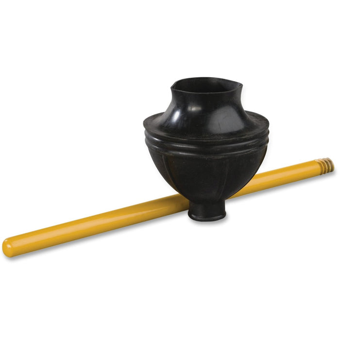 Atlas Graham Hydro Thrust Toilet Plunger with 20" Handle - Rubber, Wood - Black - Toilet