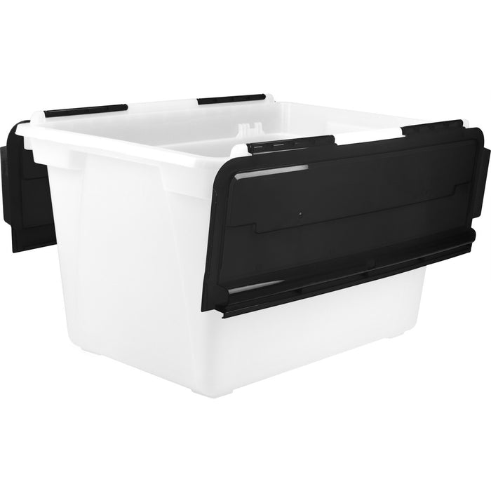 Storex Swing Top File Storage Tote - 45 L - Media Size Supported: Letter, Legal - For File - No - 1 Each