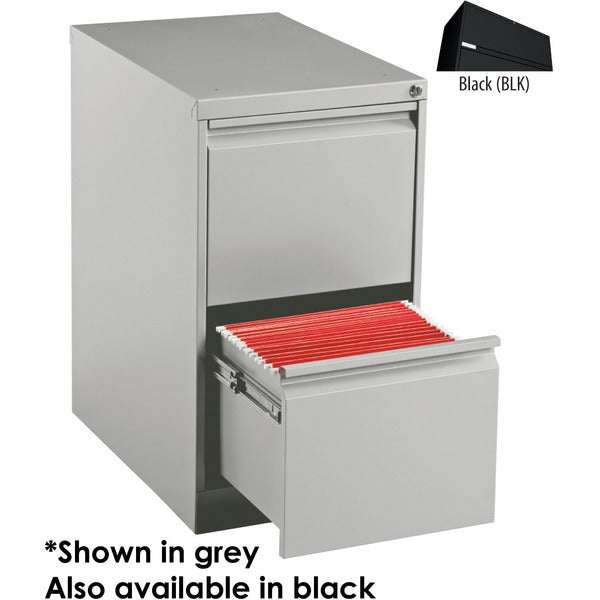 Offices To Go Pedestal - File/File - 2-Drawer - 15" x 23" x 27.6" - 2 x Drawer(s) for File - Key Lock, Recessed Handle, Pull Handle, Ball-bearing Suspension, Mobility - Black