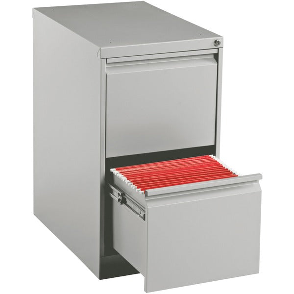 Offices To Go Pedestal - File/File - 2-Drawer - 15" (381 mm) Width x 23" (584.20 mm) Depth x 27.6" (701.55 mm) Height - 2 x Drawer(s) for File - Key Lock, Recessed Handle, Pull Handle, Ball-bearing Suspension, Mobility - Gray