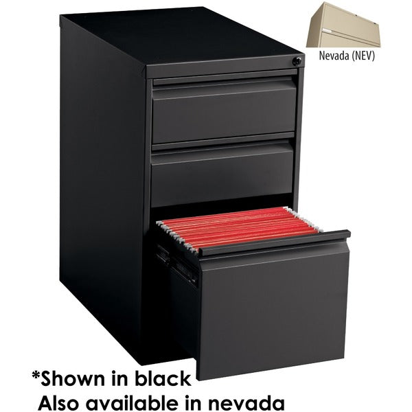 Offices To Go Pedestal - Box/Box/File - 3-Drawer - 15" (381 mm) Width x 23" (584.20 mm) Depth x 27.6" (701.55 mm) Height - 3 x Drawer(s) for File, Box - Key Lock, Recessed Handle, Pull Handle, Ball-bearing Suspension - Nevada