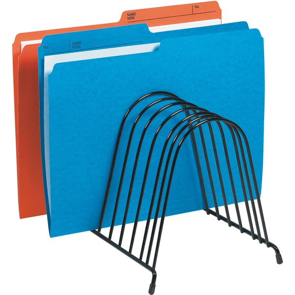 Westcott Desk Top Organizer - 11 Compartment(s) - 7.2" (184.15 mm) Height x 7.2" (184.15 mm) Width x 11" (279.40 mm) Depth - Desktop - Black - Wire - 1 Each