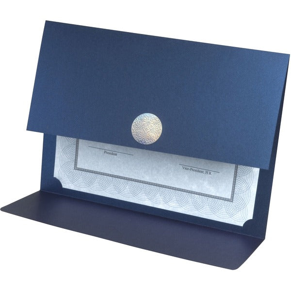St. James&reg; Certificate Holder - Navy Blue, Silver - 5 / Pack