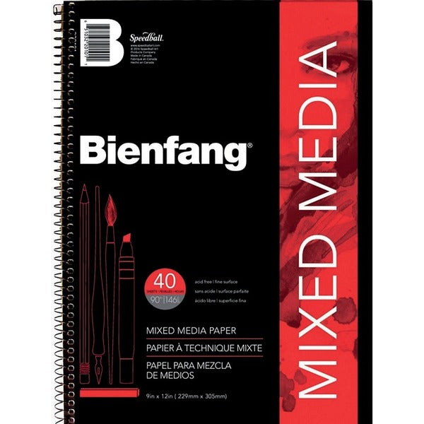 Bienfang Drawing Pad - 40 Sheets - Wire Bound - 90 lb (40823.31 g) Basis Weight - 14" (355.60 mm) Height x 11" (279.40 mm) Width - White/Ivory Paper - Erasable - 1 Each