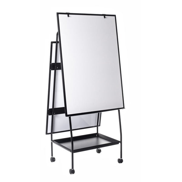 MasterVision Creation Station - Black Frame - Magnetic - Assembly Required - 1 Each