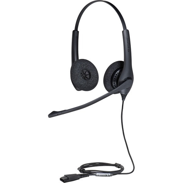 Jabra BIZ 1500 Headset - Stereo - Quick Disconnect - Wired - 150 Ohm - 20 Hz to 4.50 kHz - Over-the-head - Binaural - Supra-aural - 3.1 ft (0.95 m) Cable - Uni-directional, Noise Cancelling Microphone - Noise Canceling