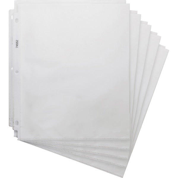Business Source Heavyweight Sheet Protectors - For Letter 8 1/2" (215.90 mm) x 11" (279.40 mm) Sheet - 3 x Holes - Clear - Polypropylene - 200 / Box