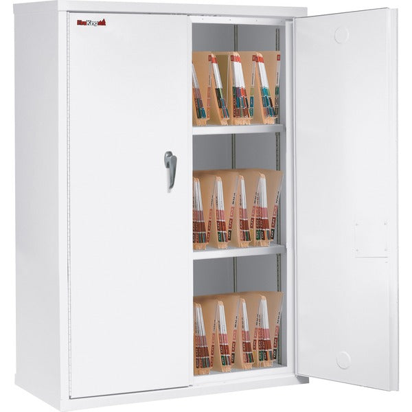 FireKing CF4436-MD File Cabinet - 36" (91.44 cm) Width x 19.25" (48.90 cm) Depth x 44" (111.76 cm) Height - 3 x Shelf(ves) - Letter - Fire Resistant, Key Lock, Adjustable Divider - Arctic White - Powder Coated