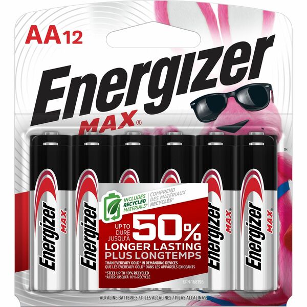 Energizer MAX Alkaline AA Batteries - For Toy, Game, Remote Control - AA - 12 / Pack