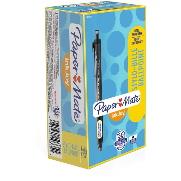 Paper Mate Inkjoy 300 RT Ballpoint Pens - 1 mm (0.04") Pen Point - Retractable - Black Ink - Black Barrel - 36 / Pack