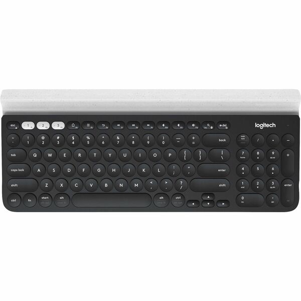 Logitech K780 Multi-Device Wireless Keyboard - Wireless Connectivity - Bluetooth - 33 ft (10058.40 mm) - 2.40 GHz - USB Interface - Home, Search, Back, App Switch, Easy-Switch, On/Off Switch Hot Key(s) - Windows 11, Windows 10, ChromeOS, macOS 10.15, iOS