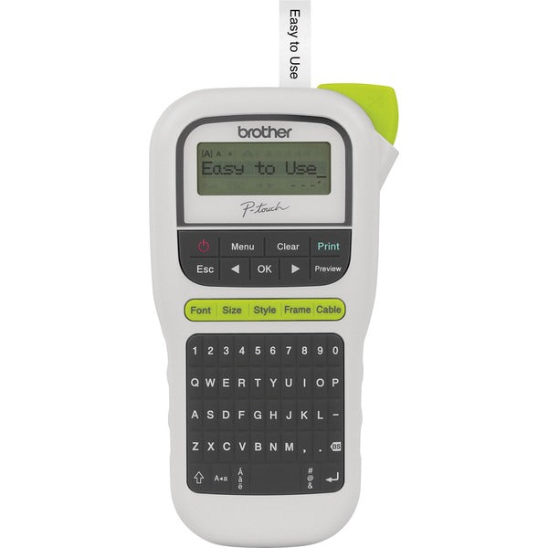 Brother P-Touch 11 Handheld Label Maker - Thermal Transfer - 20 mm/s Mono - 3 Fonts - 180 dpi - Tape, Label0.14" (3.50 mm), 0.24" (6 mm), 0.35" (9 mm), 0.47" (12 mm) - Battery, Power Adapter - 6 Batteries Supported - AAA - Alkaline - Black, White - Handhe