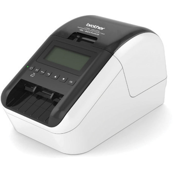 Brother QL820NWB Direct Thermal Printer - Monochrome - Handheld - Label Print - USB - Bluetooth - Wireless LAN - 2.28" (58 mm) Print Width - 6.93 in/s (176 mm/s) Mono - 300 x 600 dpi - 2.44" (62 mm) Label Width