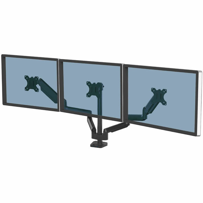 Fellowes Platinum Series Triple Monitor Arm - 3 Display(s) Supported - 90" Screen Support - 60 lb (27215.54 g) Load Capacity - 1 Each