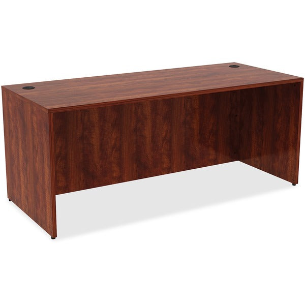 Lorell Essentials Series Rectangular Desk Shell - Material: Metal - Finish: Cherry Laminate