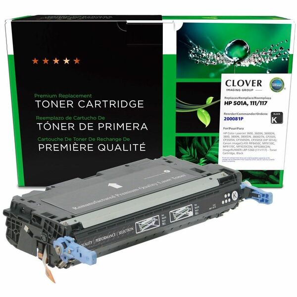 CIG Remanufactured Laser Toner Cartridge 501A (Canon 111, Canon 117, Canon 1660B001AA, Canon 2578B001AA, HP 501A, HP Q6470A) - Black - 1 Each - 6,000 Pages