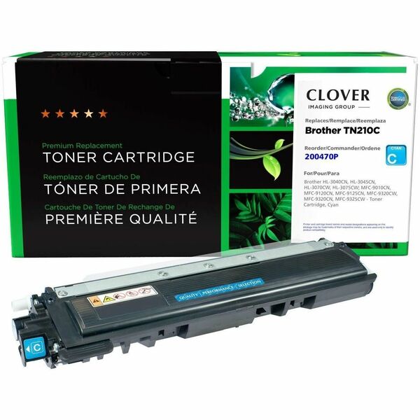 CIG Remanufactured Laser Toner Cartridge Brother TN210C - Cyan - 1 Each - 1,400 Pages