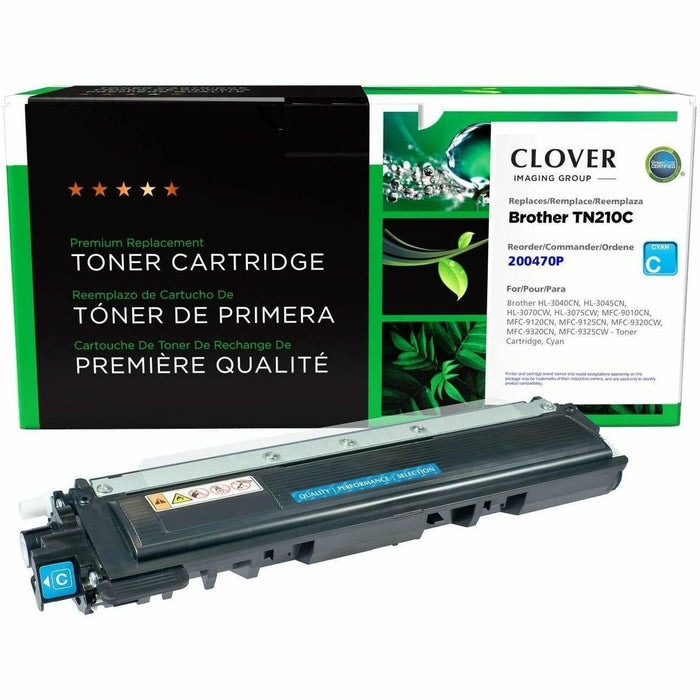 CIG Remanufactured Laser Toner Cartridge Brother TN210C - Cyan - 1 Each - 1,400 Pages
