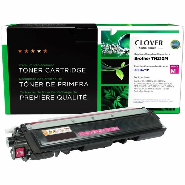 CIG Remanufactured Laser Toner Cartridge Brother TN210M - Magenta - 1 Each - 1,400 Pages