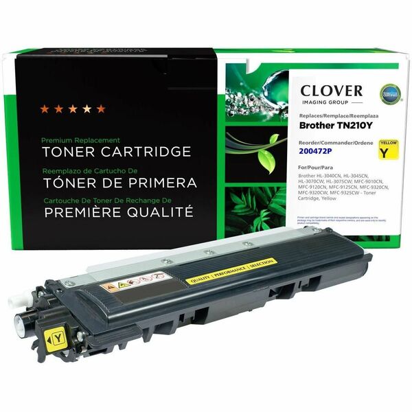 CIG Remanufactured Laser Toner Cartridge Brother TN210Y - Yellow - 1 Each - 1,400 Pages