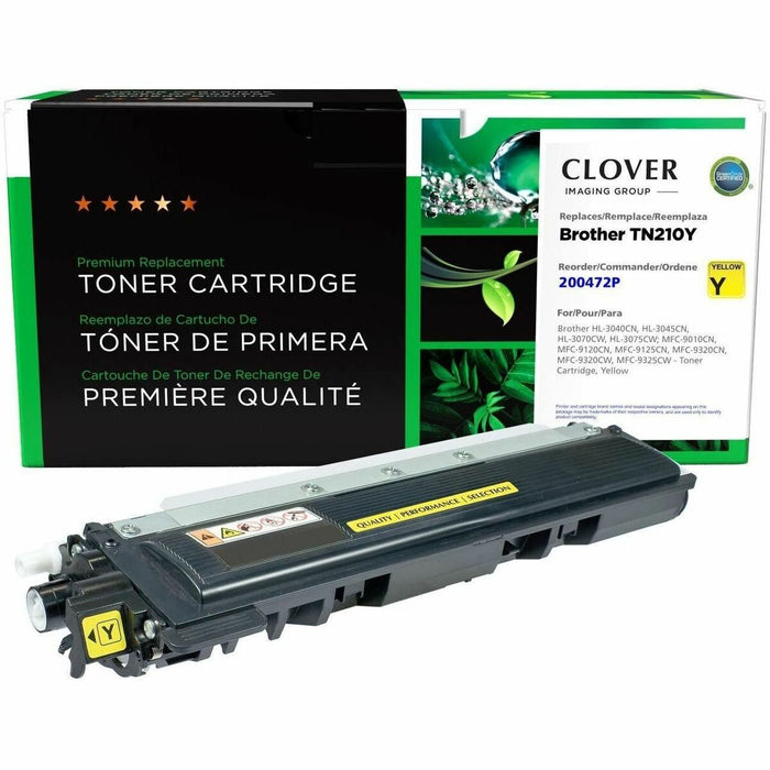 CIG Remanufactured Laser Toner Cartridge Brother TN210Y - Yellow - 1 Each - 1,400 Pages