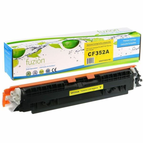 fuzion Toner Cartridge - Alternative for HP CF352A - Yellow - Laser - 1 Each