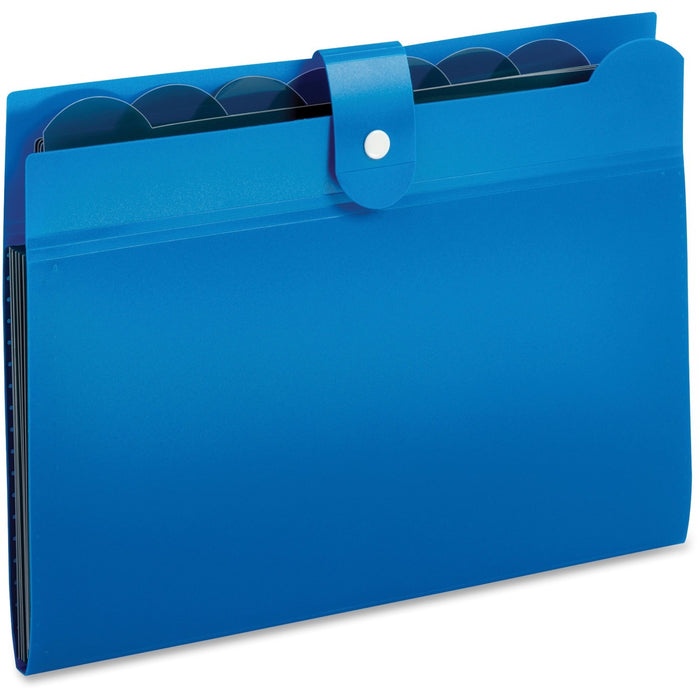 Pendaflex Letter Expanding File - 8 1/2" (215.90 mm) x 11" (279.40 mm) - 7 Pocket(s) - Blue - Snap Closure - 1 Each