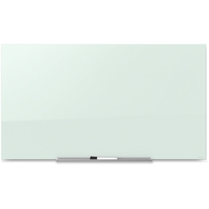 Quartet Invisamount Magnetic Glass Dry-Erase Board - 49.7" (126.24 cm) Width x 28" (71.12 cm) Height - White Tempered Glass Surface - Horizontal/Vertical - Magnetic - 1 Each