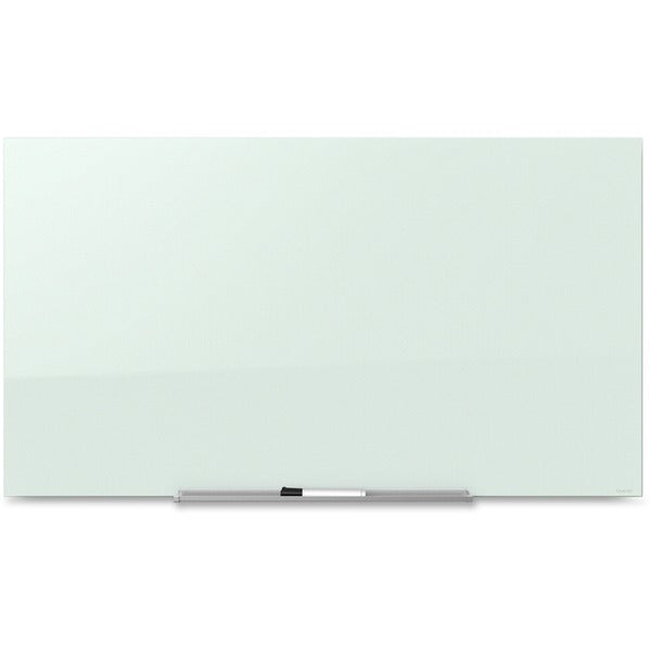 Quartet Invisamount Magnetic Glass Dry-Erase Board - 85" (2159 mm) Width x 48" (1219.20 mm) Height - White Tempered Glass Surface - Rectangle - Magnetic - 1 Each