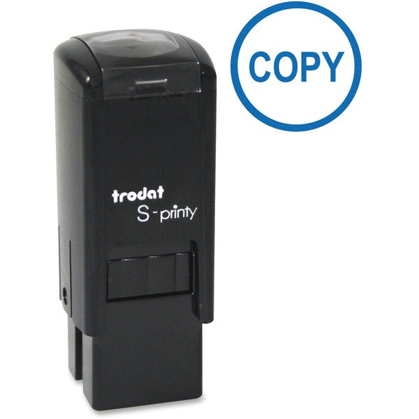 Trodat Self-inking Stamp - Message Stamp - COPY - Blue - Plastic Plastic - 1 Each